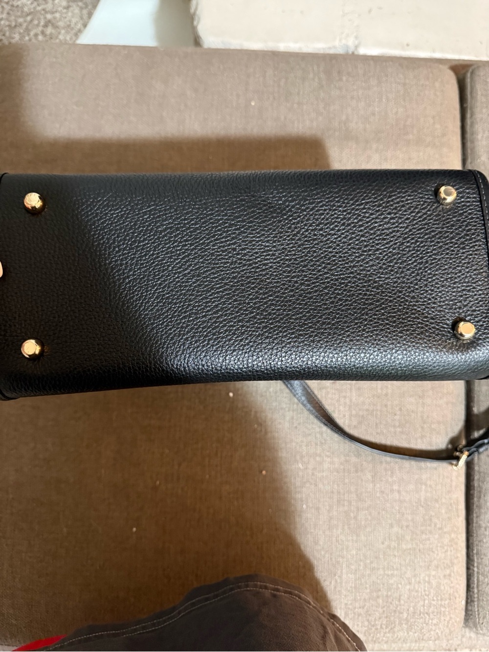 Coach Black Pebbled Leather Satchel with Gold Hardware and Crossbody Strap - Picture 7 of 13